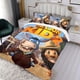 thumbnail image 3 of El Niño León 2 Conjunto de sábanas temático, trío de piezas, cómodo y amigable con la piel, diseño único, regalo de decoración para el hogar para familiares, amigos y fans,140cm *210cm, 3 of 6