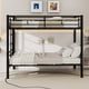 thumbnail image 2 of Twin Over Twin Metal Bunk Bed for Kids Boys Girls,Metal Structure Bedframe with Ladders & Guardrail,Convertible 2 Beds,No Spring Box Required, 2 of 3