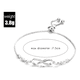 thumbnail image 3 of Pulsera infinito ajustable de plata ley S925 + bolsa + #5, 3 of 3