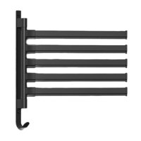 Magideal - Toallero Giratorio De 180 Degree, Estante De Secado, Columpio Portátil, Colgador De Toallas Fácil De Instalar, Soporte Giratorio Para Toallas Para El Hogar Cinco Polos