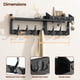thumbnail image 3 of Perchero de pared Evermagin 29 con estante de madera negra, 3 of 7