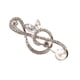 thumbnail image 3 of Elegante Broche De Nota Musical Con Diamantes De Imitación De Cristal, Joyería Para Músicos, Plata, 3 of 5