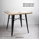 thumbnail image 3 of Juego De Comedor Tolix 4 Sillas Cuadrado 80cm Venhoouse Madera Natural, 3 of 8