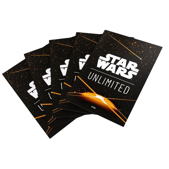 Fundas para cartas Gamegenic Star Wars Unlimited naranja, paquete de 60