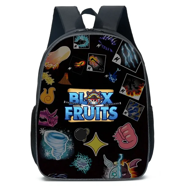 HOT Blox Fruits Primary School Bag Children's Cartoon Backpack Backpack Kawaii Cartoon School Bag Mochila Sports Backpack zipper