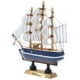 thumbnail image 1 of Barco de madera de estilo mediterráneo hecho a mano decoración barco regalos 14 cm, 1 of 2