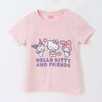 Polera Manga Corta Niña Rosado Friends & Hello Kitty