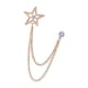 thumbnail image 4 of Broche De Estrella Para Cuello De Traje Para Hombre, Alfiler De Solapa, Insignia Duradera, Accesorio De Cadena Con Borlas, Aureate, 4 of 5