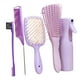 thumbnail image 1 of Juego De 5 Cepillos Para Desenredar Cabello Rizado, Cepillo Para Peinar Para Cabello Ondulado, Seco, Violeta, 1 of 3
