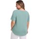 thumbnail image 5 of GRACIA Y GRANDEZA Camisetas de Mujer Tallas Grandes Cuello en V con Banda Manga Corta Ajuste Suelto Blusa Plisada Casual y Moderna 3X Verde, 5 of 7