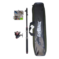 Genérico - Kit Caña De Pescar Telescópica Con Accesorios Y Bolso