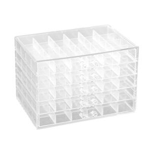 Ioensy - Vitrina Para Puntas De Uñas, Cajón Transparente, Caja De Almacenamiento Vacía Para Pendientes, Anillos Y Collares, Transparente