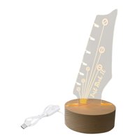 Magideal - Soporte Luminoso Para Púas De Guitarra, Expositor Led Para Púas, Práctico Para 6 Púas Con Base De Madera, Ideal Para Decoración, Coleccionables Y Músi