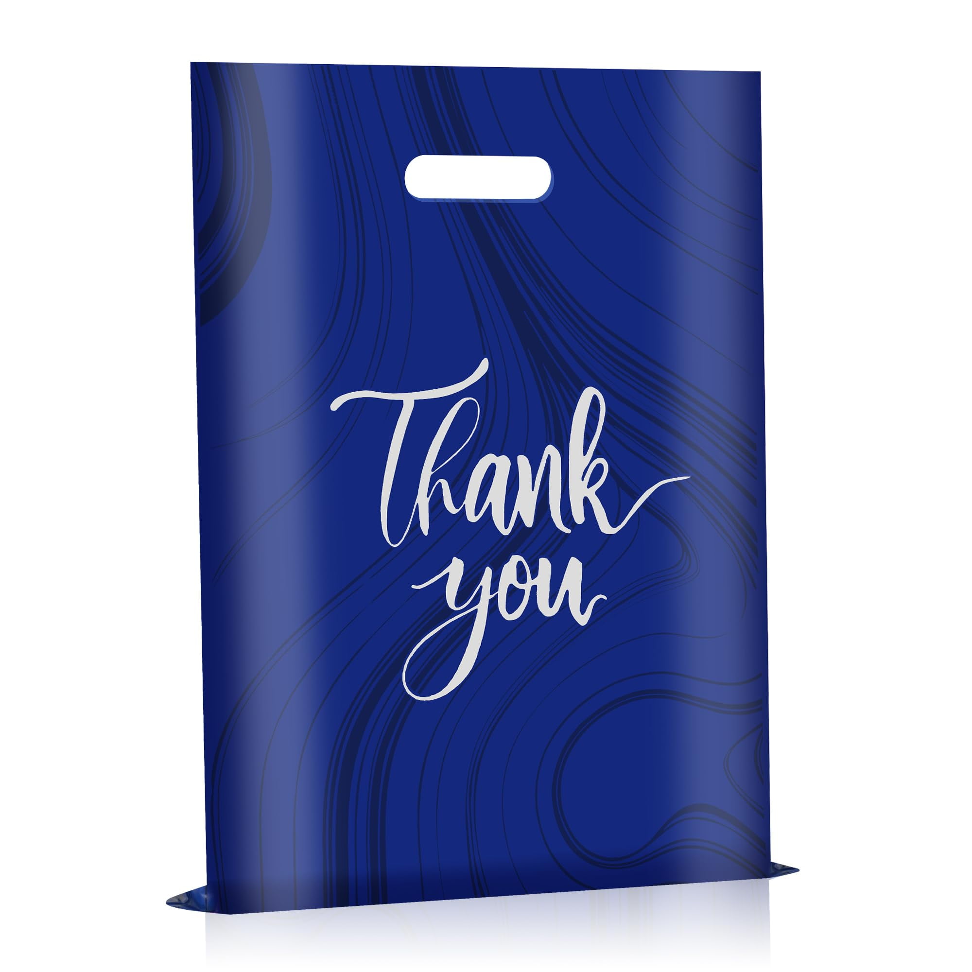 Bolsas De Agradecimiento De Plástico Djinnglory Navy, 9 X 12 Pulgadas, Paquete De 100