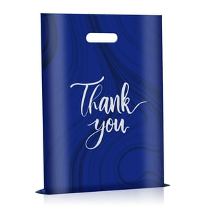 Bolsas De Agradecimiento De Plástico Djinnglory Navy, 9 X 12 Pulgadas, Paquete De 100