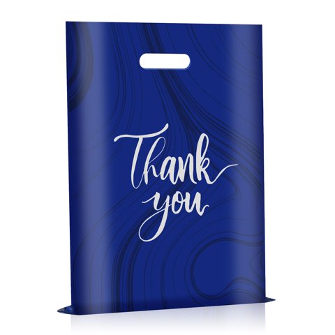 Bolsas De Agradecimiento De Plástico Djinnglory Navy, 9 X 12 Pulgadas, Paquete De 100