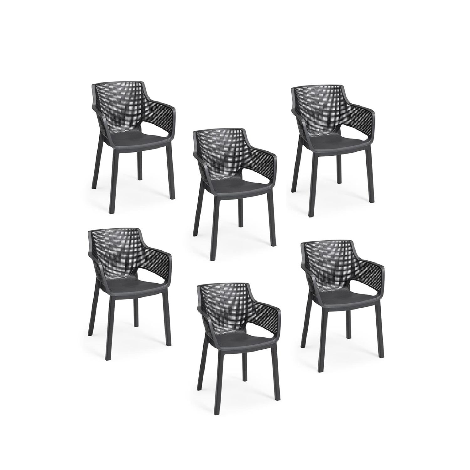 Set De 6 Sillas Terraza Plastico Elisa Keter