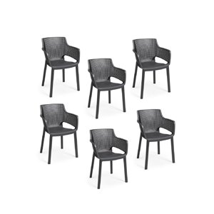 Set De 6 Sillas Terraza Plastico Elisa Keter