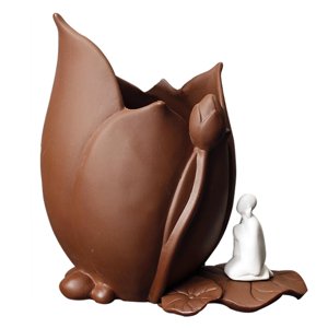 Magideal - Little Maceta Florero Macetas Tarro, Maceta De Arcilla Púrpura Creativa Para Suculentas Sala De Hidropónica Adornos De Jardín Hogar - Monje Rojo Monje Blanco Rojo