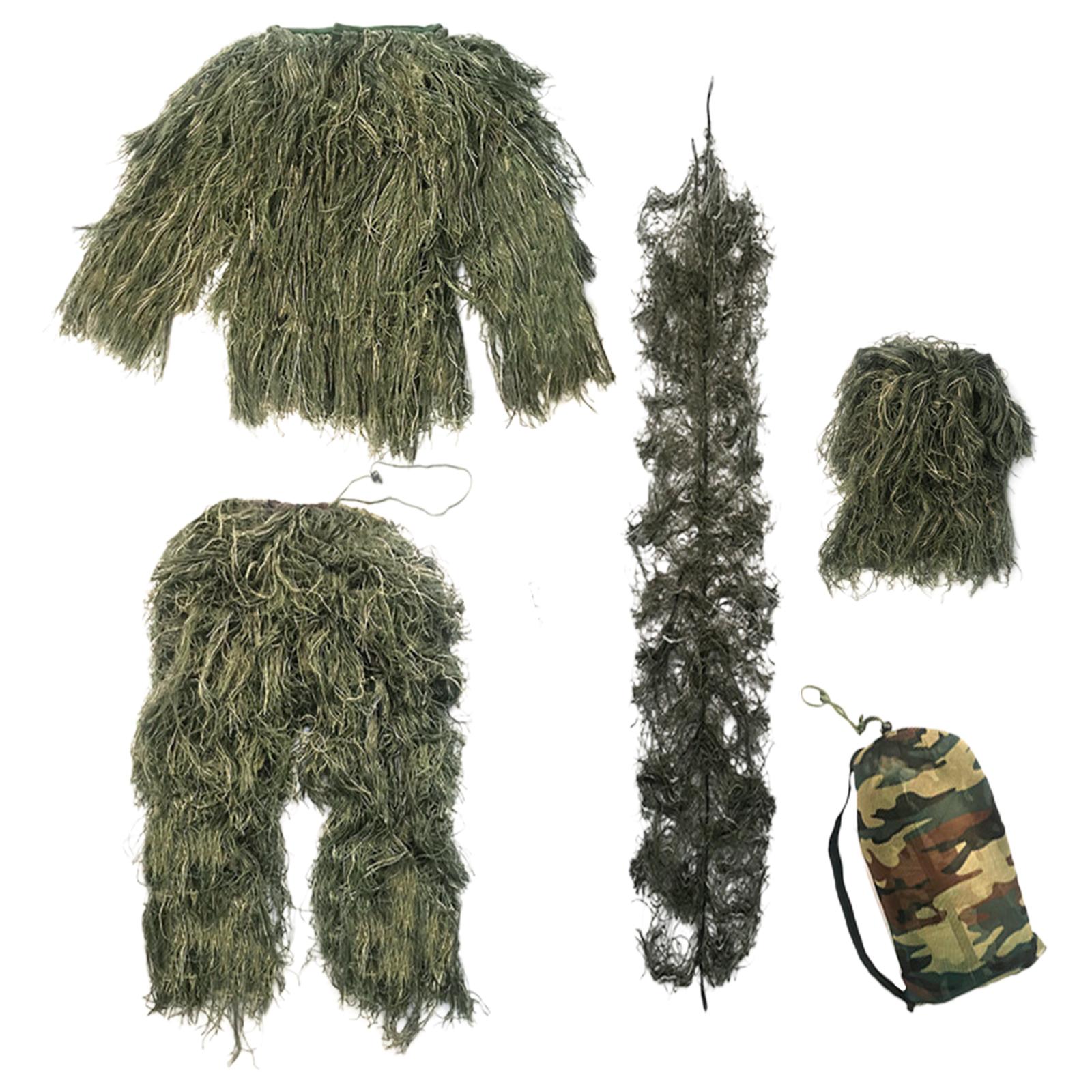 Magideal - De Ghillie Para Niños, Ropa Táctica Ligera Transpirable, De Camuflaje Para Fotografía En , Ropa De Tiro Para Fiestas , 110~140Cm Verde 110~140Cm