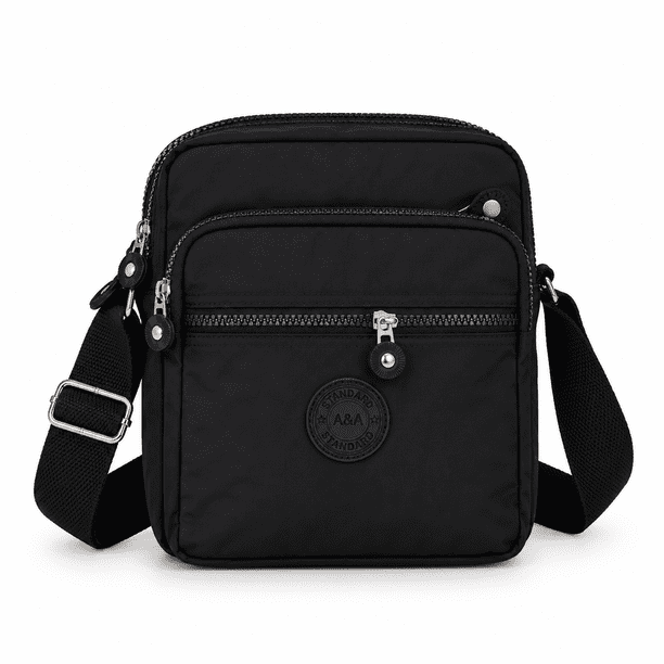 Cartera Bandolera Urbana 10 L con Correa Ajustable y Múltiples Bolsillos