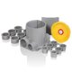thumbnail image 1 of Sistema de caja de suelo Leviton FBBOX-GY de 2 elementos, color gris concreto, 1 of 5