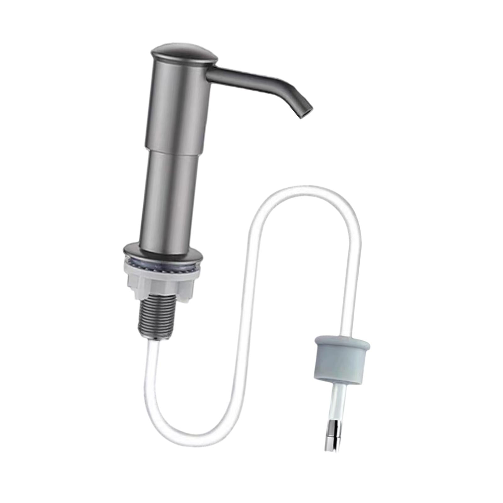 Magideal - Cabezal De Bomba Dispensadora De Jabón De Cocina, Bomba De Jabón Líquido Con S De Tubos De Extensión Para El Hogar, Baño, Fregadero De Cocina , Gris