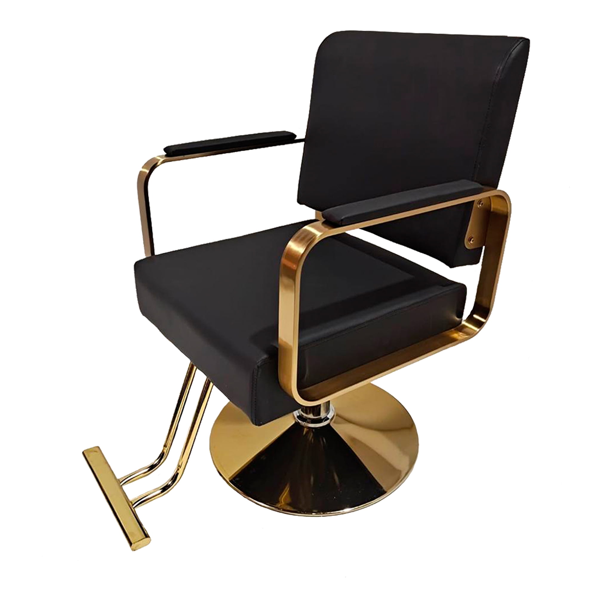 Impo Salon Spa - Silla De Peluqueria Hidraulica Negro Dorado