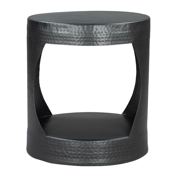 Mesa Lateral Zuo Nk de Hierro Negro con Recubrimiento en Polvo y Forma Redonda