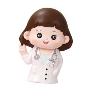 Bothyi - Doctor Statue Mini Cake Decoration Cake Topper Para La Sala De Estar Festival De Escritorio Doctor Femenina