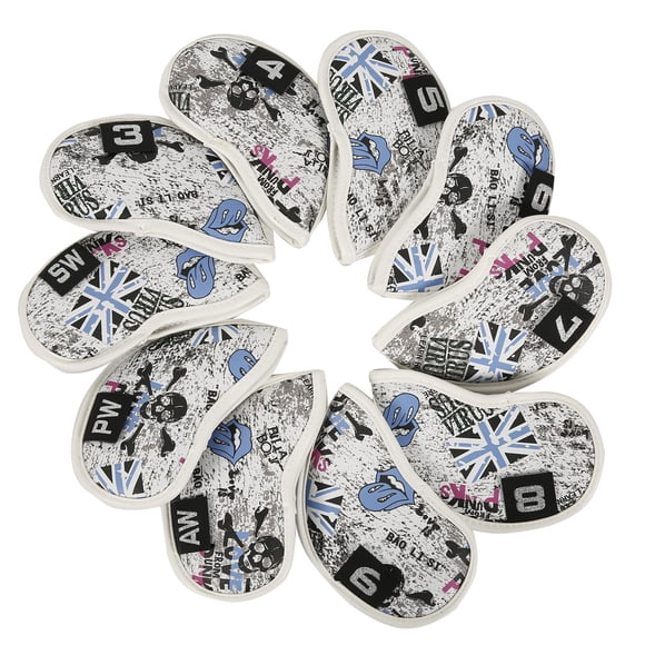 Juego De Fundas Para Cabezas De Palos De Golf, Protección De PU, 3-9,PW,AW,SW, 10x