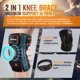 thumbnail image 2 of Rodillera Kneopms 2 en 1 profesional para aliviar el dolor S/M, 2 of 8
