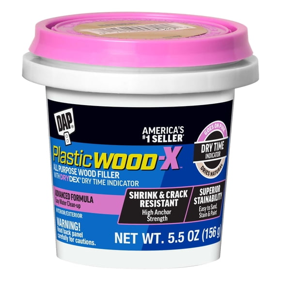 Relleno para madera DAP Plastic Wood-X con DryDex Natural 165 ml