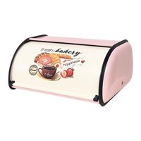 Magideal - Francés, Grandes Regalos Rústicos De Metal Vintage Con Tapa Enrollable, Organizador De Almacenamiento, Soporte Para Cocina, Hogar, Bagels,