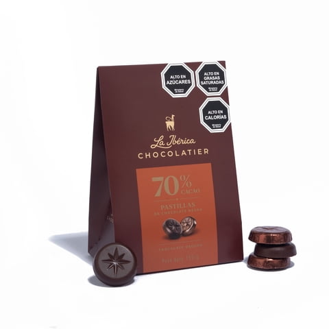 Chocolates La Ibérica - Pastillas De Chocolate Bitter 70% Cacao 150G La Ibérica