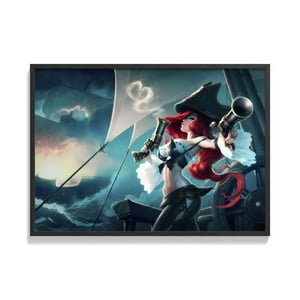 Creango - Cuadro Poster Enmarcado League Of Legends Miss Fortune Decorativo