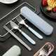 thumbnail image 3 of 3pcs/set, Metal Cutlery, Coffee Spoon, Salad Fork, Stainless Steel Coffee Spoon, Cute Chopsticks, Metal Salad Fork, Meal Chopsticks, Washable Dessert Spoon, Flatware, Tableware For Restaurant Home Par, 3 of 5