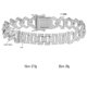 thumbnail image 2 of Cadenas de Pulsera de Eslabones Cubanos para Hombre Transparentes 5A+ CZ Pulsera de Diamante Simulado para Hombre Chapado en Oro Blanco de 18K Plata de Ley 925 Joyería de Pulsera para Hombre 18-20CM, 2 of 8