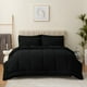 thumbnail image 1 of Juego de edredón CozyLux, tamaño queen, negro, cama de 7 piezas en una bolsa, 1 of 3