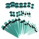 thumbnail image 2 of 36pcs medidores de oreja que estiran kit de enchufe acrílico 14g-00g expansor azul claro, 2 of 5