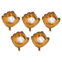 Bothyi - 5X Globos De Aluminio Globos De Fiesta De Cumpleaños Para Suministros De Fiesta De Cumpleaños De Boda Guante De Béisbol Blanco