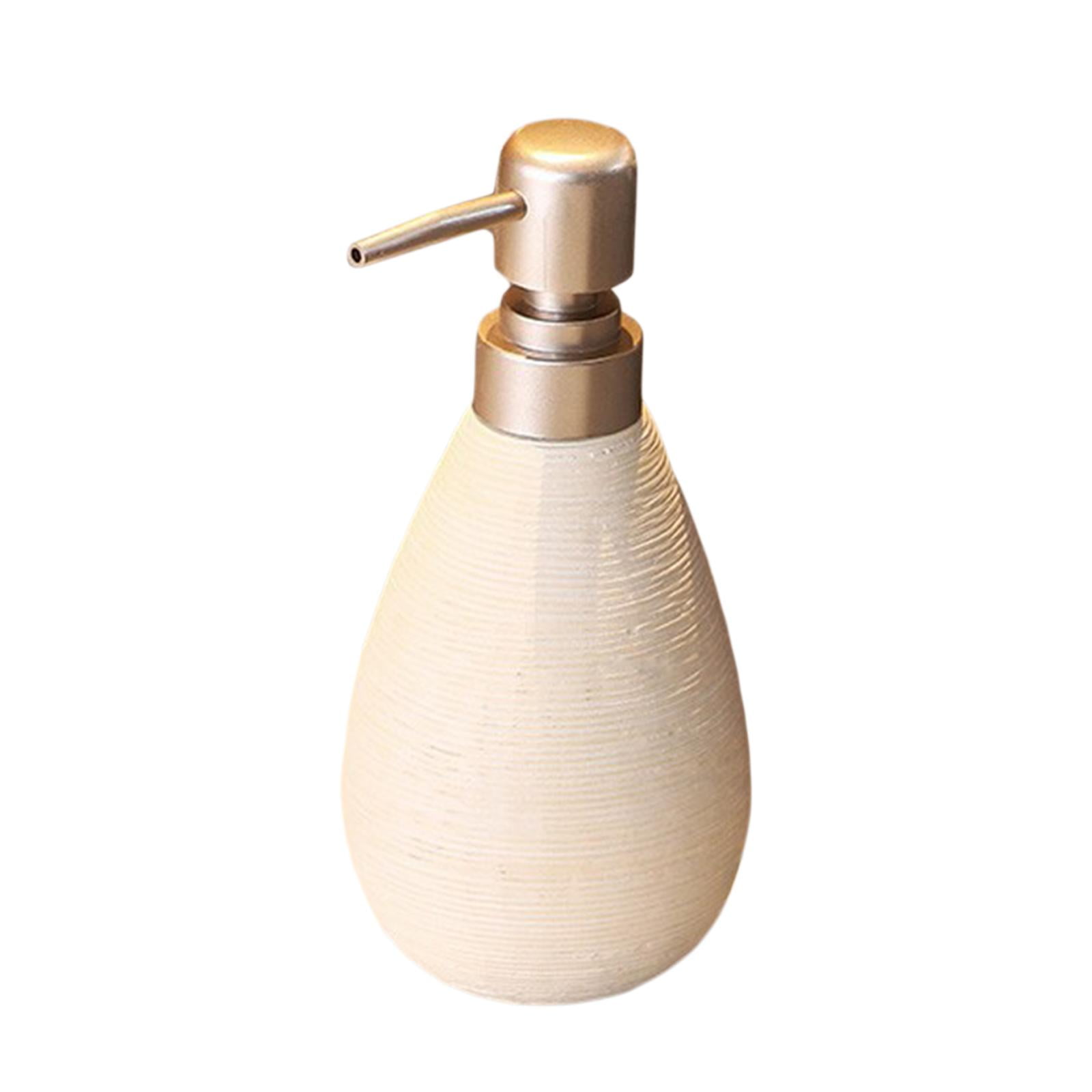 Bothyi - Dispensador De Jabón Con Bomba Cónica, Dispensador De Gel De Baño De 14oz Para Encimera De Baño, Color Blanco