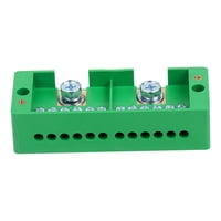 Magideal - Caja De Conexiones Bloque De Tiras De Terminales 2 En 4/6/8/12 Caja De Distribución Doméstica Bloque De Terminales A Prueba De Polvo Distribución De E 2 En 12 Verde