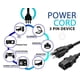 thumbnail image 4 of Cable de alimentación AC estándar de 1,5 m, 10 A, 125 V, 3 clavijas, negro, 4 of 6