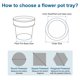 thumbnail image 4 of Platillo Redondo de Cerámica Uxcell para Macetas, Bandeja para Goteo de Flores para Jardinería Blanco 20cm, 4 of 6