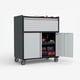 thumbnail image 1 of Gabinete metálico bajo 2 puertas 1 cajon con ruedas - TC-09 black & gray, 1 of 3