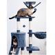 thumbnail image 3 of Torre Arbol Rascador Gatos Belug Terciopelo Con Casa Y Cuna Color Azul Oscuro, 3 of 3
