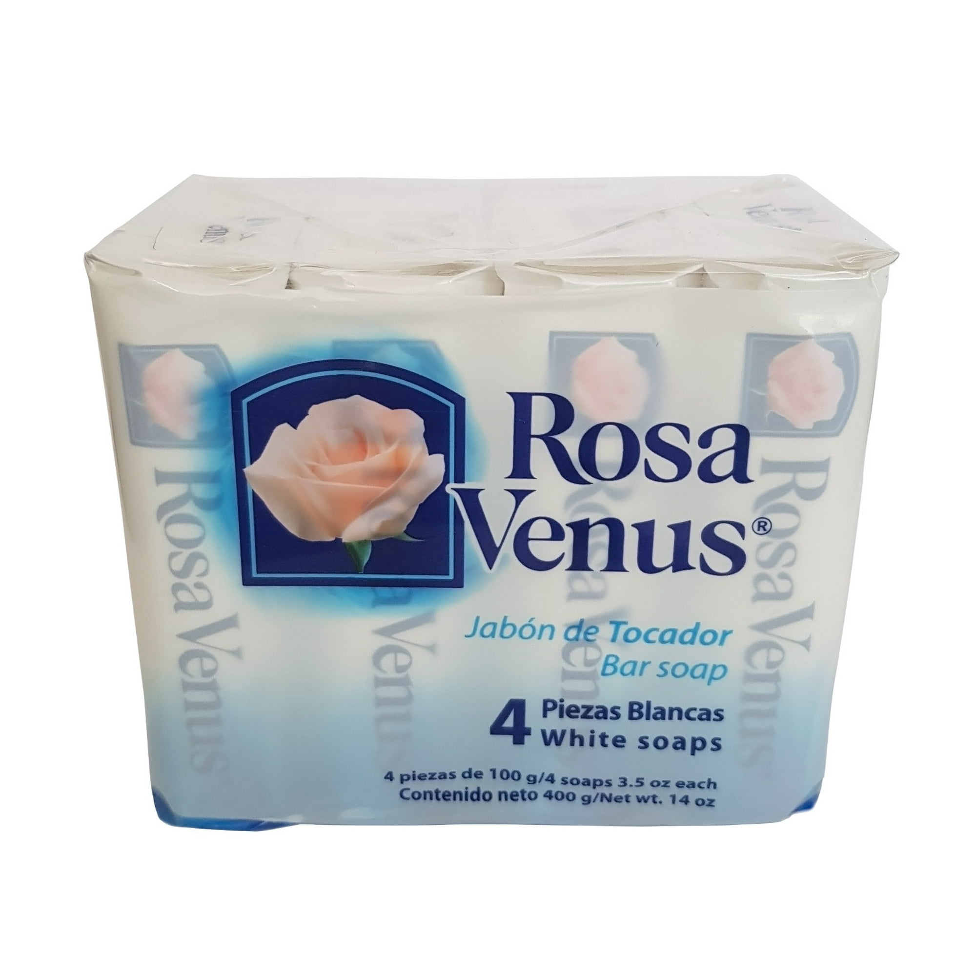 Rosa Venus - Jabón Barra 4x100g Blanco