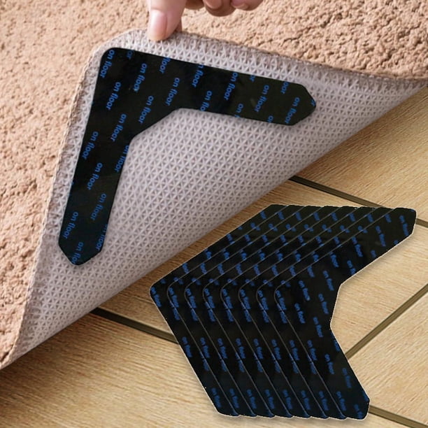 Keep Your Rugs in Place with 4/8pcs High Quality Non-slip Anti-drill Carpet Stickers - Perfect for Living Room, Dining Room, and Bathroom Rugs - Pet-Friendly and Easy to Use!