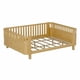 thumbnail image 5 of Cama de plataforma de madera de tamaño queen, cama queen de perfil bajo de madera con rieles para niñas y niños, 5 of 6